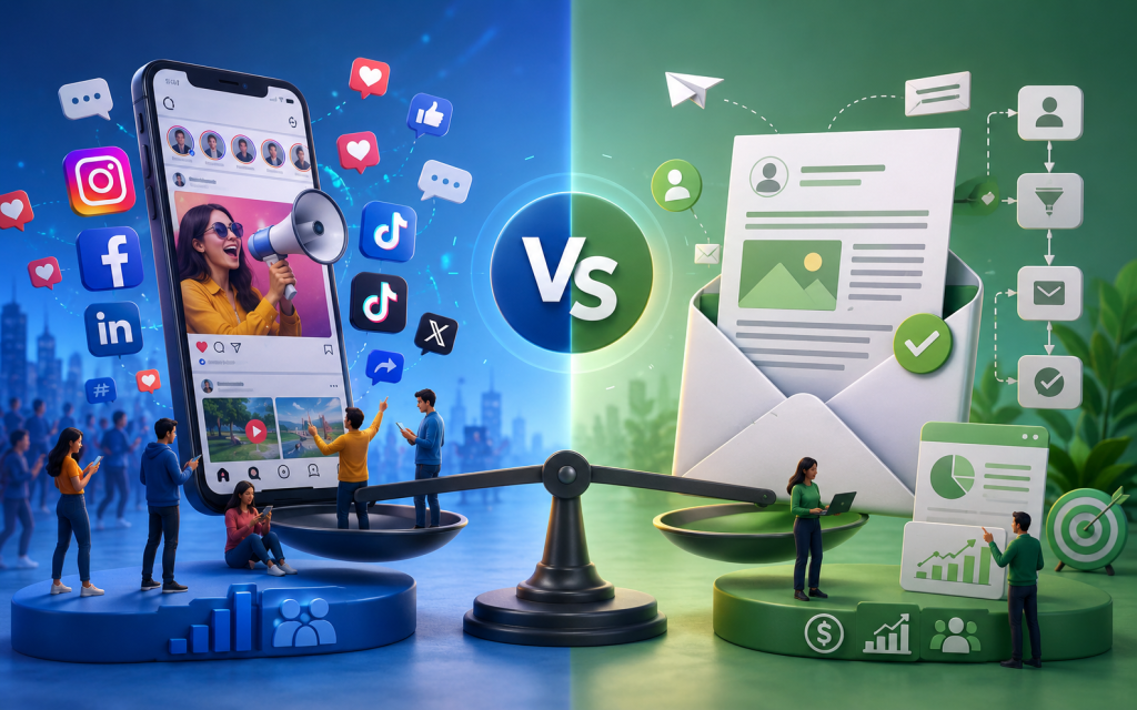 Email Marketing Vs Social media Marketing