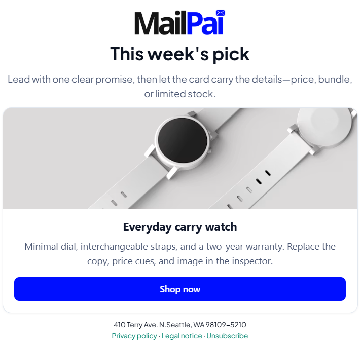 Email marketing Template