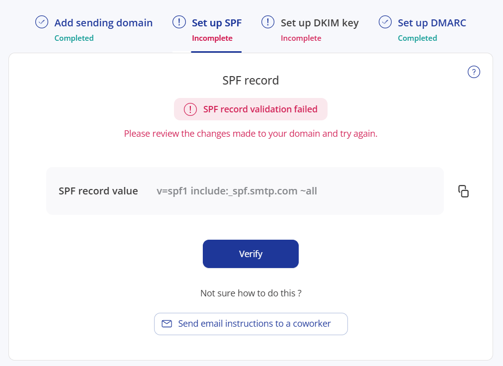 DNS Setup for SMTP dot com