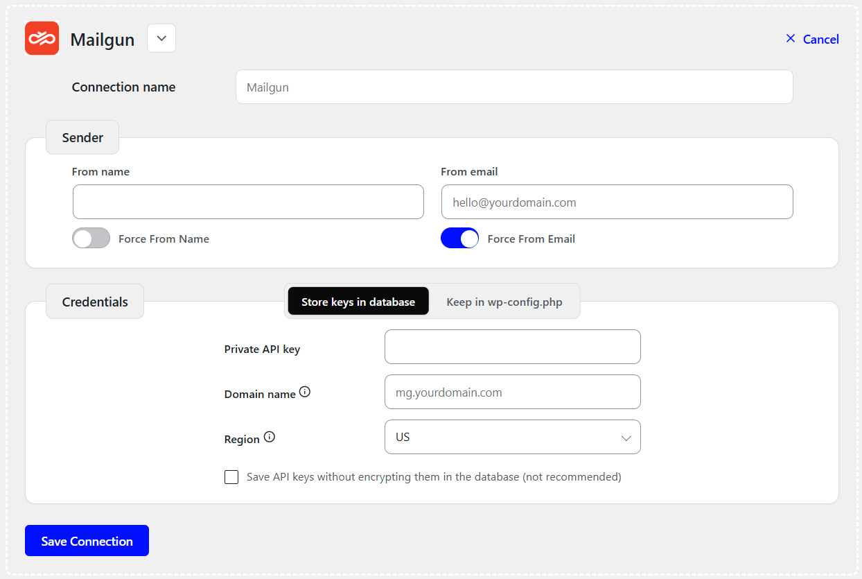 Setup Mailgun in WordPress Website
